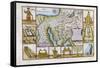 18th Century Map of Egypt, Arabia and the Middle East-null-Framed Stretched Canvas