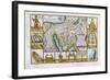 18th Century Map of Egypt, Arabia and the Middle East-null-Framed Giclee Print