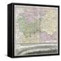 18th Century Map of London and its Environs-null-Framed Stretched Canvas