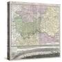 18th Century Map of London and its Environs-null-Stretched Canvas