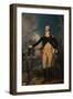 18th century painting of General George Washington at night after the Battle of Assunpink Creek.-Vernon Lewis Gallery-Framed Art Print