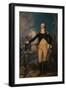 18th century painting of General George Washington at night after the Battle of Assunpink Creek.-Vernon Lewis Gallery-Framed Art Print