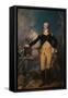 18th century painting of General George Washington at night after the Battle of Assunpink Creek.-Vernon Lewis Gallery-Framed Stretched Canvas