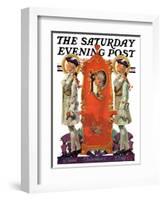 "18th Century Valentine," Saturday Evening Post Cover, February 12, 1927-Elbert Mcgran Jackson-Framed Giclee Print