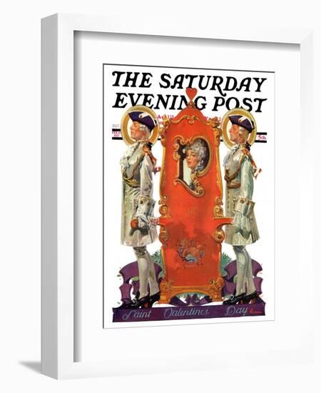 "18th Century Valentine," Saturday Evening Post Cover, February 12, 1927-Elbert Mcgran Jackson-Framed Giclee Print