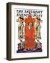 "18th Century Valentine," Saturday Evening Post Cover, February 12, 1927-Elbert Mcgran Jackson-Framed Premium Giclee Print