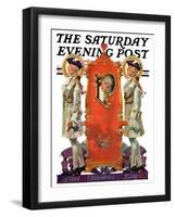 "18th Century Valentine," Saturday Evening Post Cover, February 12, 1927-Elbert Mcgran Jackson-Framed Premium Giclee Print