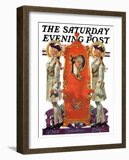 "18th Century Valentine," Saturday Evening Post Cover, February 12, 1927-Elbert Mcgran Jackson-Framed Giclee Print