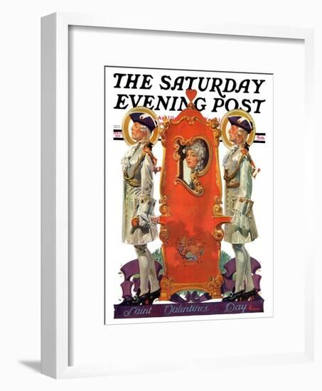 "18th Century Valentine," Saturday Evening Post Cover, February 12, 1927-Elbert Mcgran Jackson-Framed Giclee Print