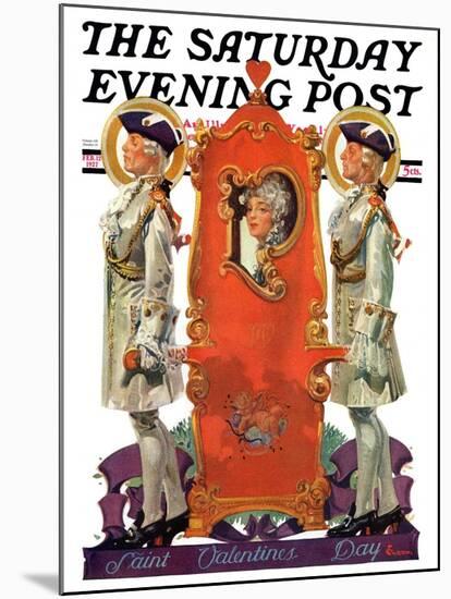 "18th Century Valentine," Saturday Evening Post Cover, February 12, 1927-Elbert Mcgran Jackson-Mounted Giclee Print