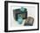 18th Dynasty Cosmetics Case with Two Ointment Vessels-null-Framed Photographic Print