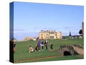 18th Hole and Fairway at Swilken Bridge Golf, St Andrews Golf Course, St Andrews, Scotland-Bill Bachmann-Stretched Canvas