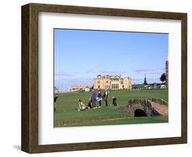 18th Hole and Fairway at Swilken Bridge Golf, St Andrews Golf Course, St Andrews, Scotland-Bill Bachmann-Framed Photographic Print