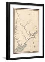 18xx, West Florida Apalachicola River Region - Version 2 with James Island, Florida, United St-null-Framed Giclee Print