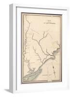 18xx, West Florida Apalachicola River Region - Version 2 with James Island, Florida, United St-null-Framed Giclee Print
