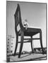 19 Ft. Chair Being Used as an Advertising Stunt-Ed Clark-Mounted Photographic Print
