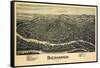 1900, Buckhannon Bird's Eye View, West Virginia, United States-null-Framed Stretched Canvas