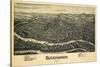 1900, Buckhannon Bird's Eye View, West Virginia, United States-null-Stretched Canvas