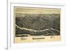1900, Buckhannon Bird's Eye View, West Virginia, United States-null-Framed Premium Giclee Print