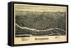 1900, Buckhannon Bird's Eye View, West Virginia, United States-null-Framed Stretched Canvas