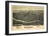 1900, Buckhannon Bird's Eye View, West Virginia, United States-null-Framed Giclee Print