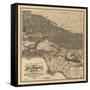 1900 LA Road Map-N. Harbick-Framed Stretched Canvas