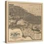 1900 LA Road Map-N. Harbick-Stretched Canvas