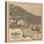 1900 LA Road Map-N. Harbick-Stretched Canvas