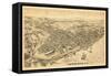 1900, Newburgh, Bird's Eye View, New York, United States-null-Framed Stretched Canvas