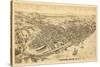 1900, Newburgh, Bird's Eye View, New York, United States-null-Stretched Canvas