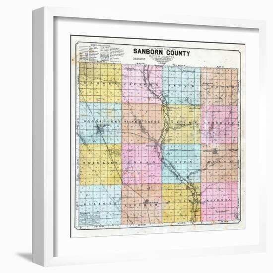 1900, Sanborn County Map, South Dakota, United States-null-Framed Giclee Print