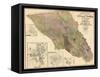 1900, Sonoma County Wall Map, California, United States-null-Framed Stretched Canvas