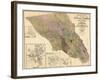 1900, Sonoma County Wall Map, California, United States-null-Framed Giclee Print