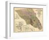 1900, Sonoma County Wall Map, California, United States-null-Framed Giclee Print