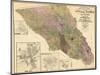 1900, Sonoma County Wall Map, California, United States-null-Mounted Giclee Print