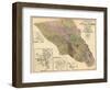 1900, Sonoma County Wall Map, California, United States-null-Framed Giclee Print