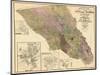 1900, Sonoma County Wall Map, California, United States-null-Mounted Giclee Print