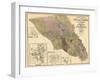 1900, Sonoma County Wall Map, California, United States-null-Framed Giclee Print