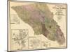 1900, Sonoma County Wall Map, California, United States-null-Mounted Giclee Print