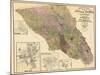 1900, Sonoma County Wall Map, California, United States-null-Mounted Giclee Print