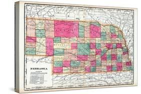 1900, State Map, Nebraska, United States-null-Stretched Canvas
