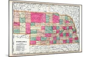 1900, State Map, Nebraska, United States-null-Mounted Giclee Print