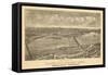 1900, Trenton Bird's Eye View, New Jersey, United States-null-Framed Stretched Canvas