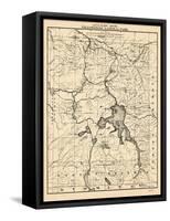 1900, Yellowstone National Park Tourist Map, Wyoming, United States-null-Framed Stretched Canvas