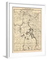 1900, Yellowstone National Park Tourist Map, Wyoming, United States-null-Framed Giclee Print