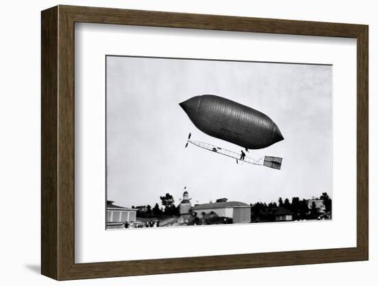 1900s-1910s Lincoln Beachey Airship Appearance Is Cross Between Hot Air Balloon and Blimp-null-Framed Photographic Print