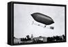 1900s-1910s Lincoln Beachey Airship Appearance Is Cross Between Hot Air Balloon and Blimp-null-Framed Stretched Canvas