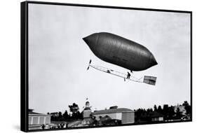 1900s-1910s Lincoln Beachey Airship Appearance Is Cross Between Hot Air Balloon and Blimp-null-Framed Stretched Canvas