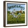 1900s UK Bryant and May's Label-null-Framed Giclee Print