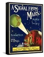 1900s USA A Signal From Mars Sheet Music Cover-null-Framed Stretched Canvas